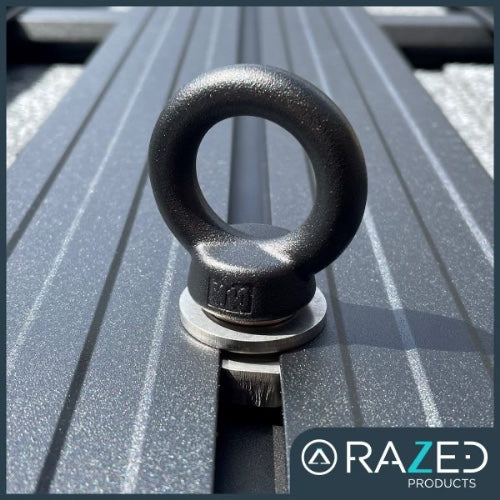 Razed Products Eyebolt Tie Down Kit - Powder Coated Black