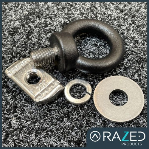 Razed Products Eyebolt Tie Down Kit - Powder Coated Black